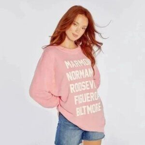 NWT Wildfox pink hotel “Roadtrip” print sweatshirt, L